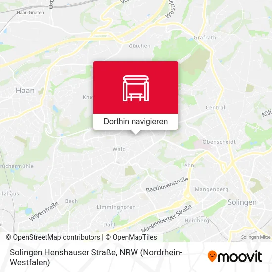 Solingen Henshauser Straße Karte