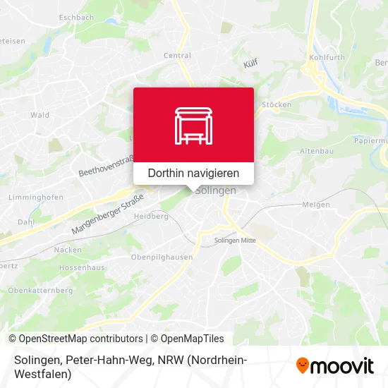 Solingen, Peter-Hahn-Weg Karte