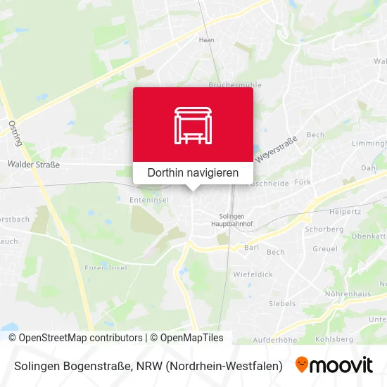 Solingen Bogenstraße Karte