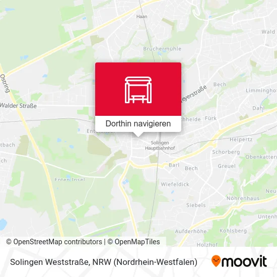 Solingen Weststraße Karte