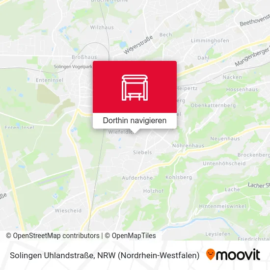 Solingen Uhlandstraße Karte