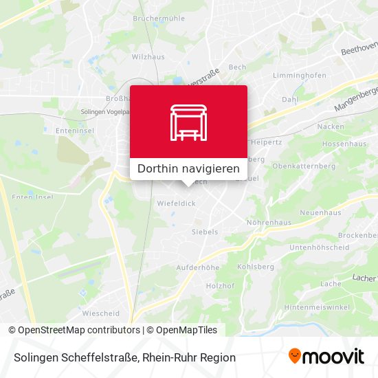 Solingen Scheffelstraße Karte