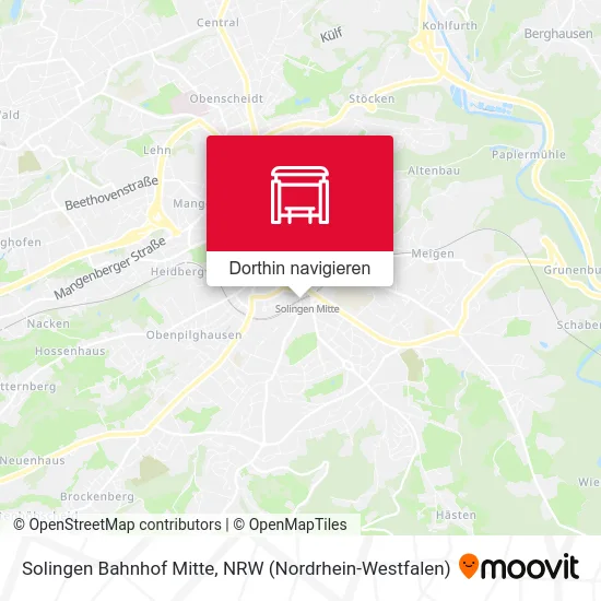 Solingen Bahnhof Mitte Karte