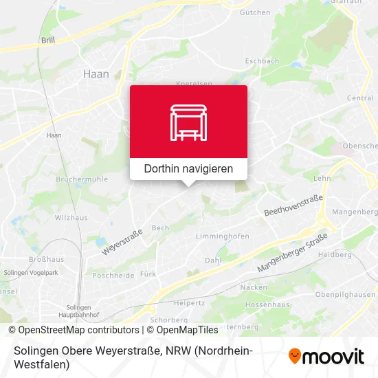 Solingen Obere Weyerstraße Karte