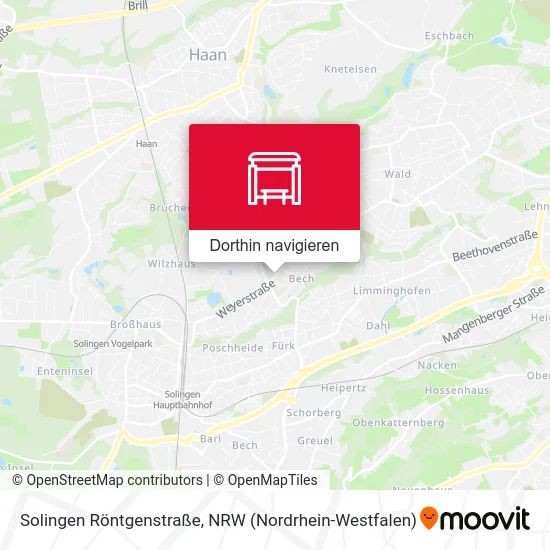 Solingen Röntgenstraße Karte