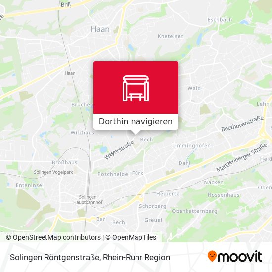 Solingen Röntgenstraße Karte