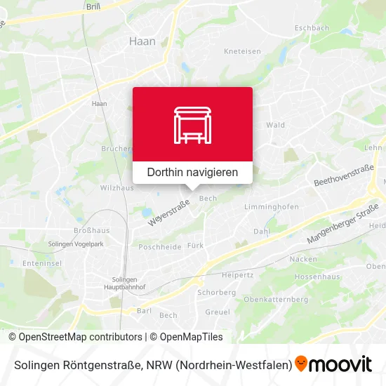 Solingen Röntgenstraße Karte