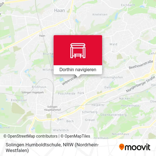 Solingen Humboldtschule Karte