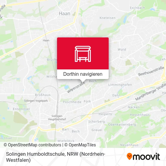 Solingen Humboldtschule Karte