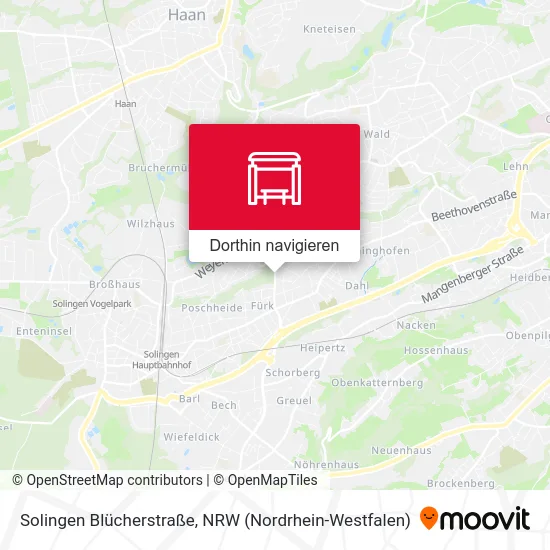 Solingen Blücherstraße Karte