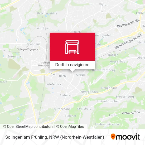 Solingen am Frühling Karte