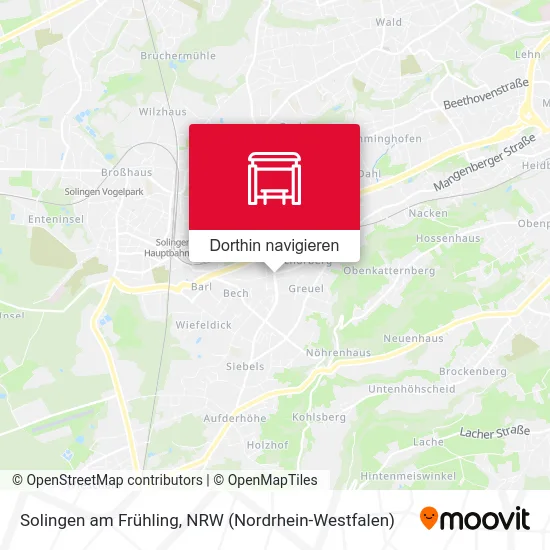 Solingen am Frühling Karte