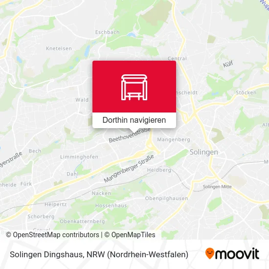 Solingen Dingshaus Karte