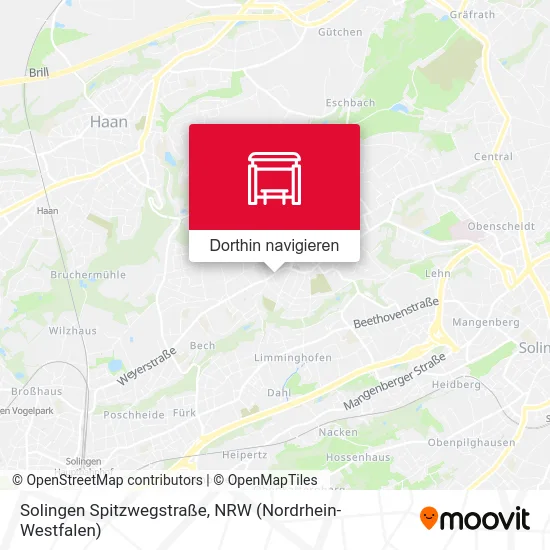 Solingen Spitzwegstraße Karte