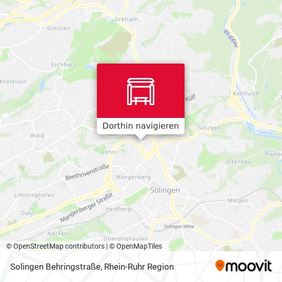 Solingen Behringstraße Karte