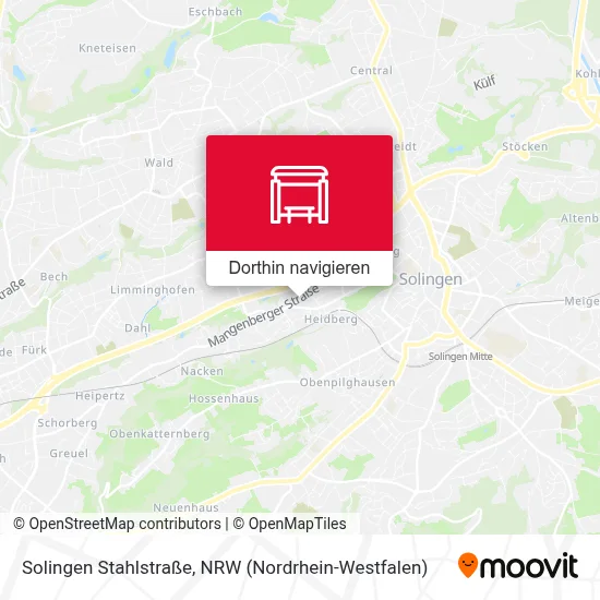 Solingen Stahlstraße Karte