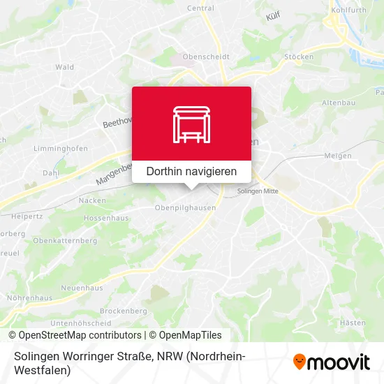 Solingen Worringer Straße Karte