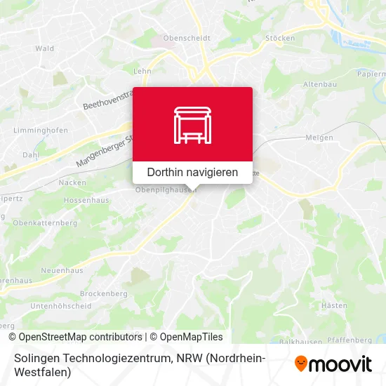 Solingen Technologiezentrum Karte