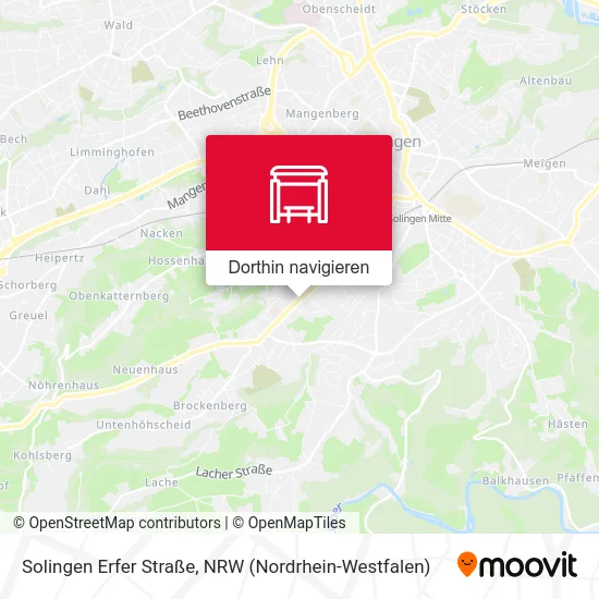 Solingen Erfer Straße Karte