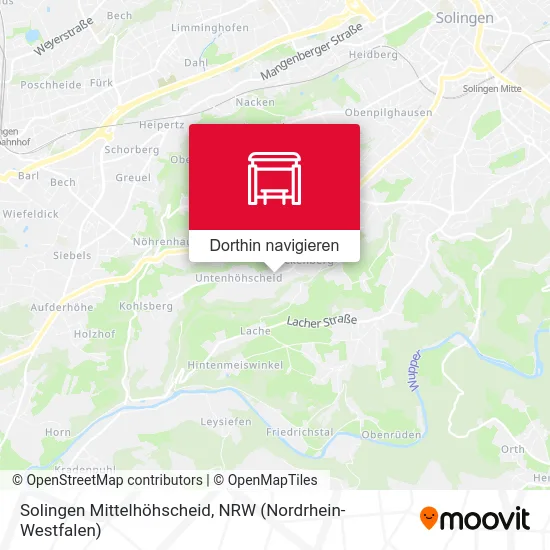 Solingen Mittelhöhscheid Karte