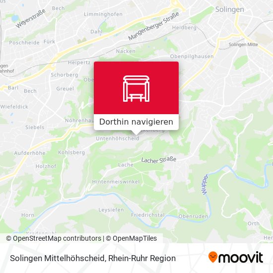 Solingen Mittelhöhscheid Karte