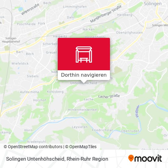 Solingen Untenhöhscheid Karte