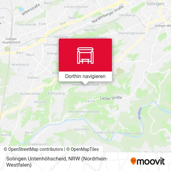 Solingen Untenhöhscheid Karte