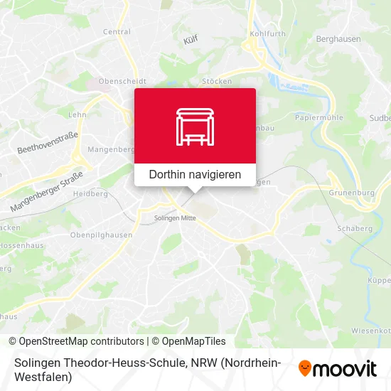 Solingen Theodor-Heuss-Schule Karte
