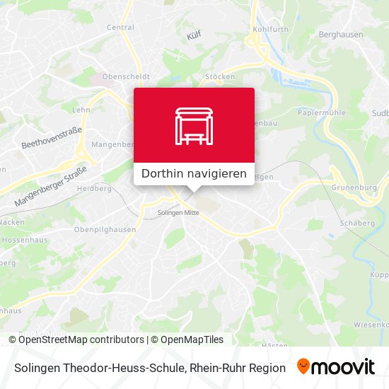 Solingen Theodor-Heuss-Schule Karte