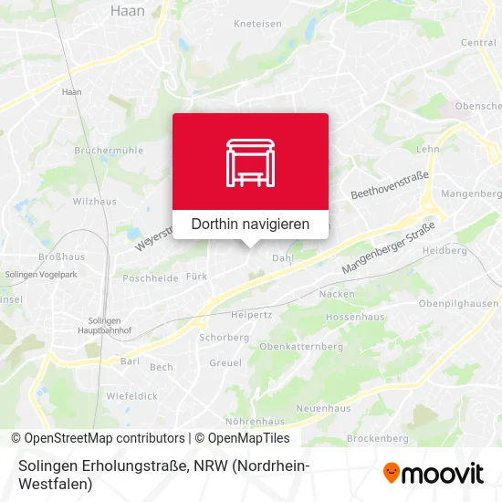 Solingen Erholungstraße Karte