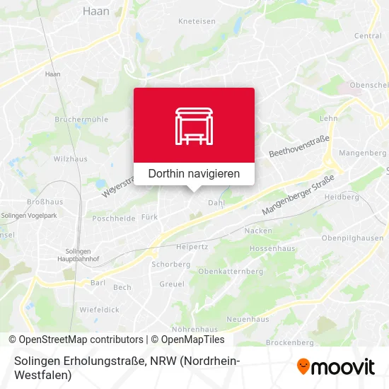 Solingen Erholungstraße Karte