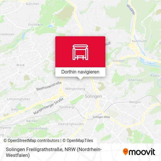 Solingen Freiligrathstraße Karte