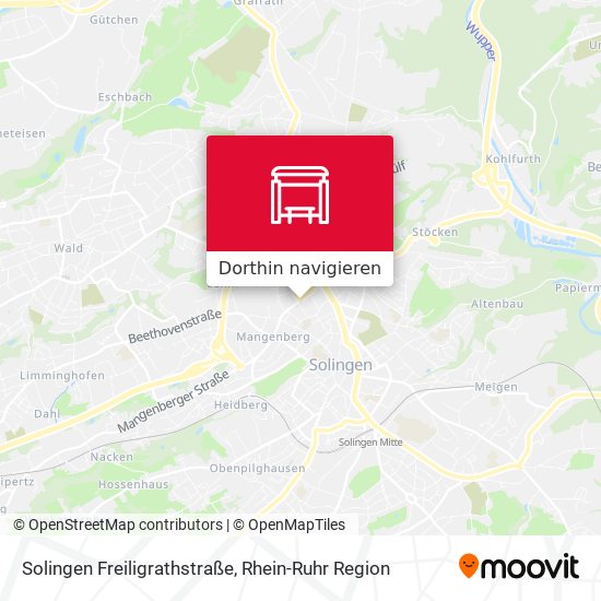 Solingen Freiligrathstraße Karte