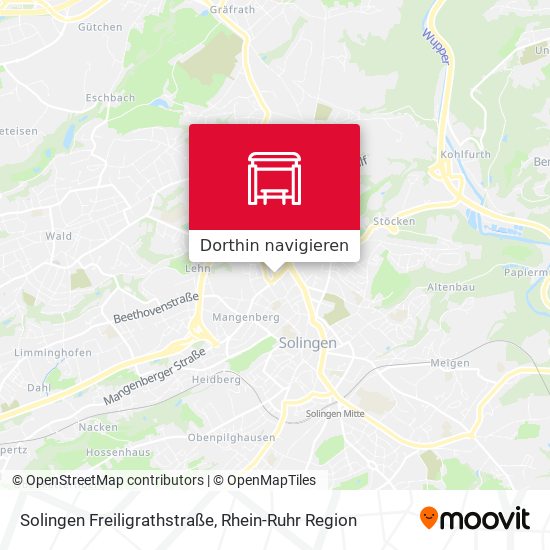 Solingen Freiligrathstraße Karte