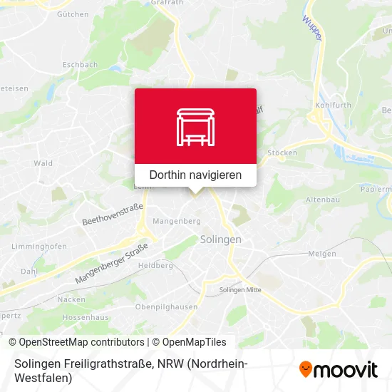 Solingen Freiligrathstraße Karte