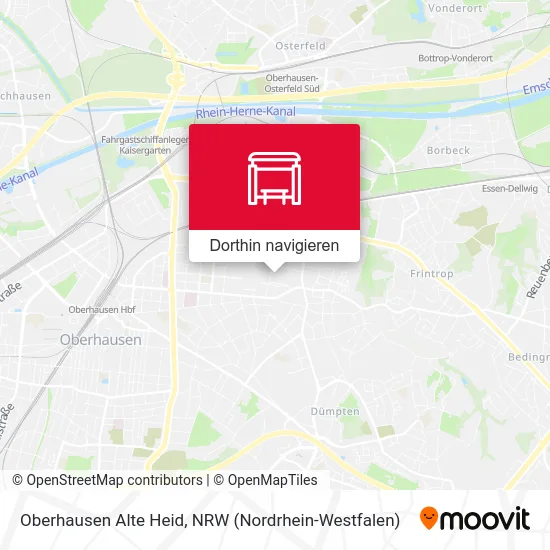 Oberhausen Alte Heid Karte