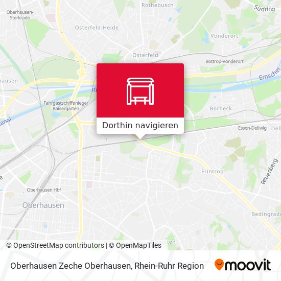 Oberhausen Zeche Oberhausen Karte
