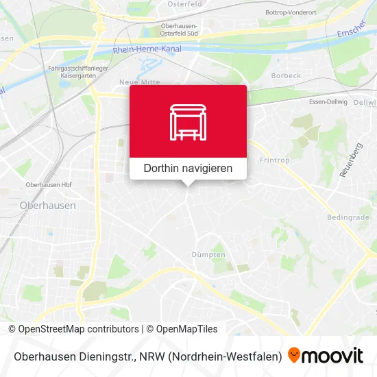 Oberhausen Dieningstr. Karte