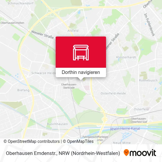 Oberhausen Emdenstr. Karte