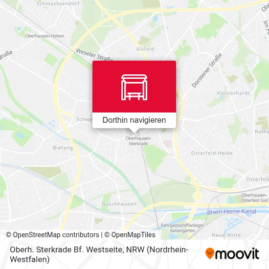 Oberh. Sterkrade Bf. Westseite Karte