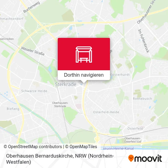 Oberhausen Bernarduskirche Karte