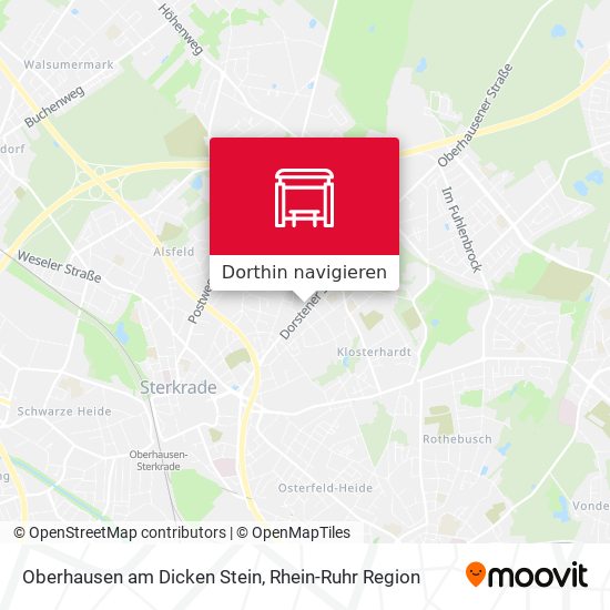 Oberhausen am Dicken Stein Karte