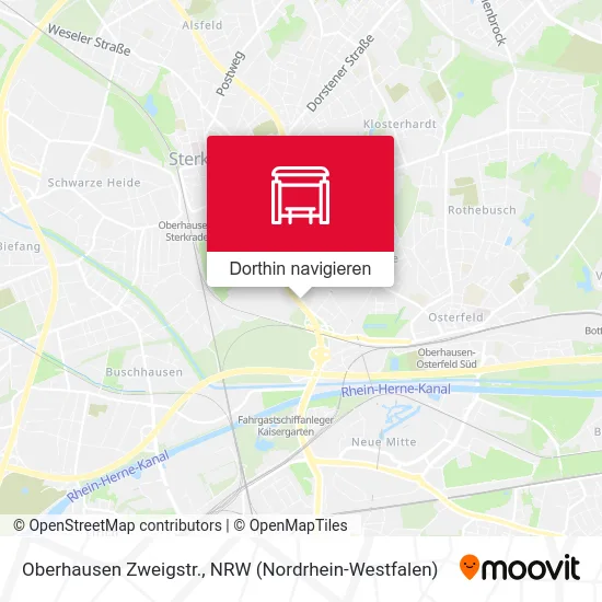 Oberhausen Zweigstr. Karte