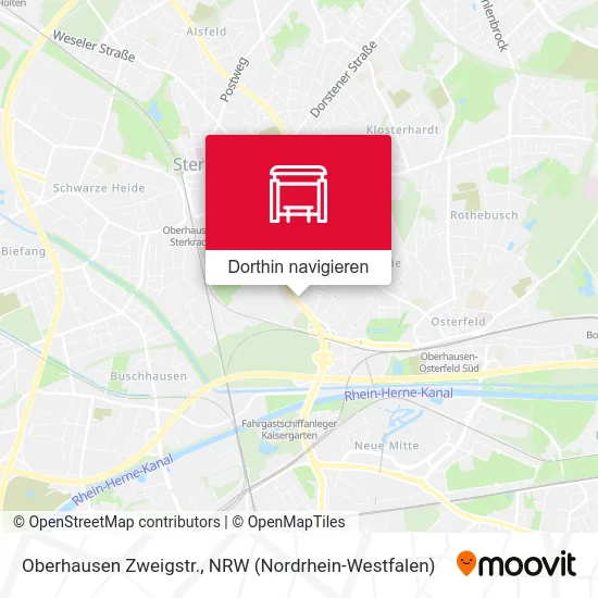 Oberhausen Zweigstr. Karte