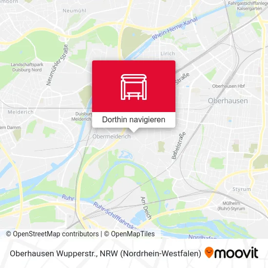 Oberhausen Wupperstr. Karte