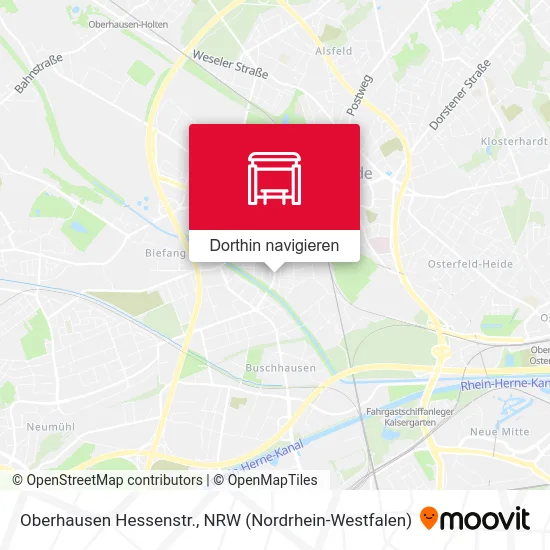 Oberhausen Hessenstr. Karte