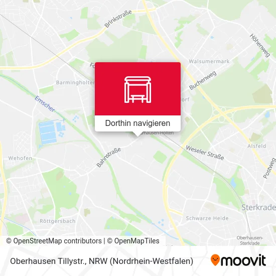 Oberhausen Tillystr. Karte
