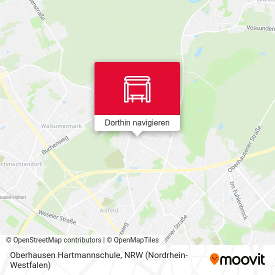 Oberhausen Hartmannschule Karte
