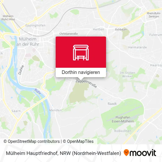 Mülheim Hauptfriedhof Karte