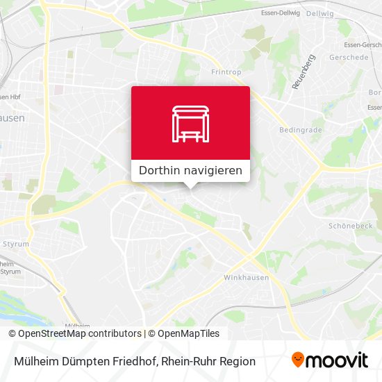 Mülheim Dümpten Friedhof Karte